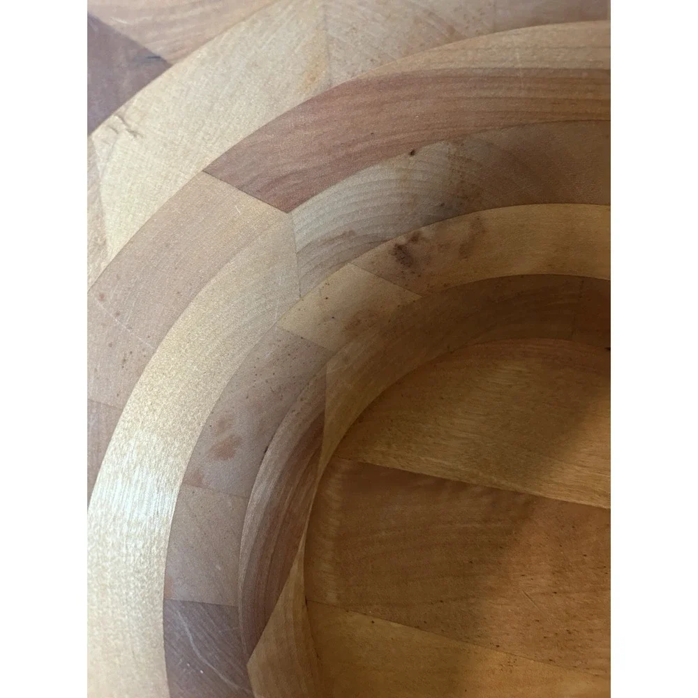 Williams Sonoma Hand Crafted Wood Serving Fruit Salad Bowl John McLeod SIGNED